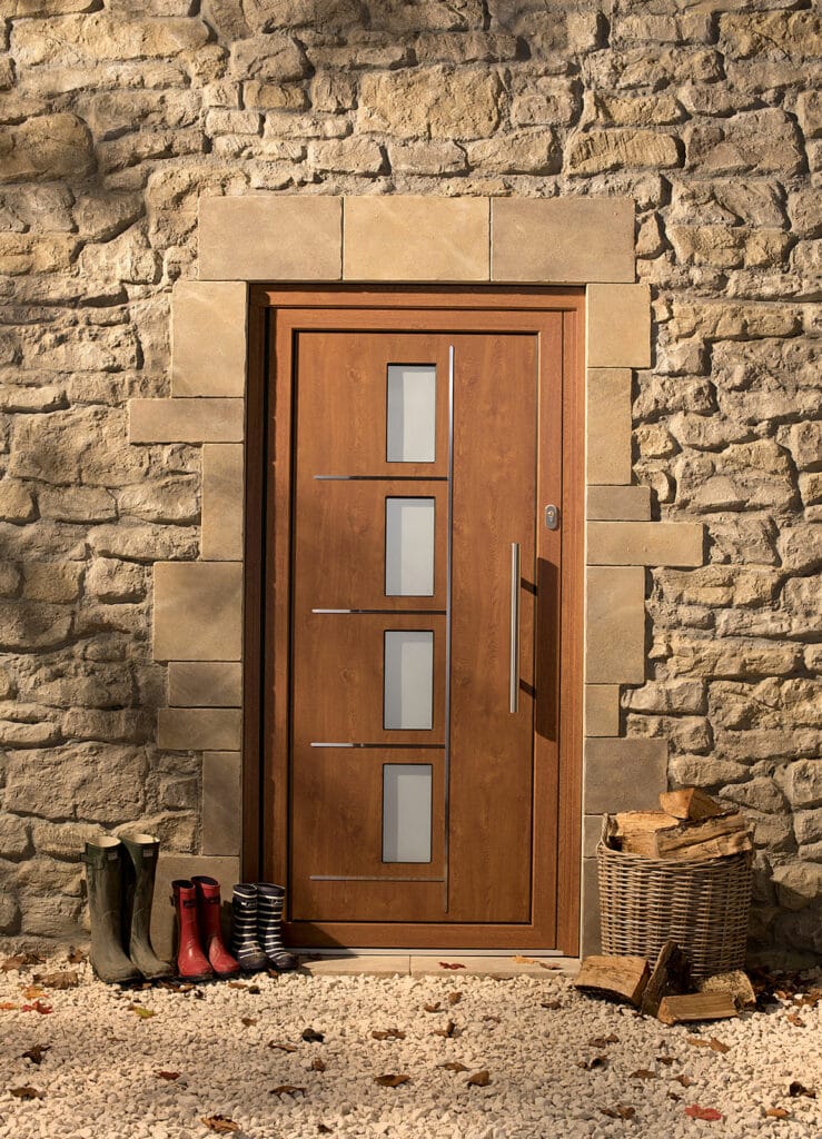 origin front doors in a wood-effect modern finish